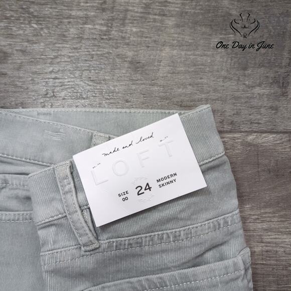 Loft Modern Skinny Corduroy Pants Size 24 (00) - Picture 2 of 6